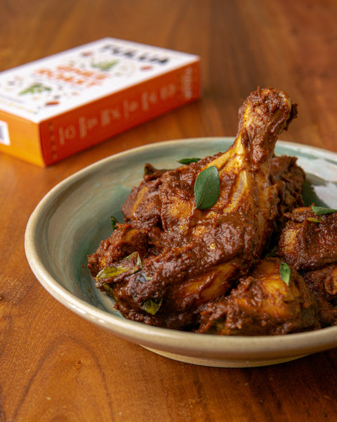 Ghee Roast Chicken (Curry + Sukha)