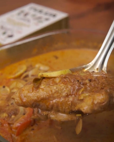 Fish Curry in oven.