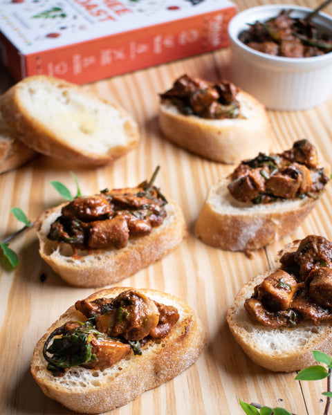 Mushroom Ghee Roast Bruschetta